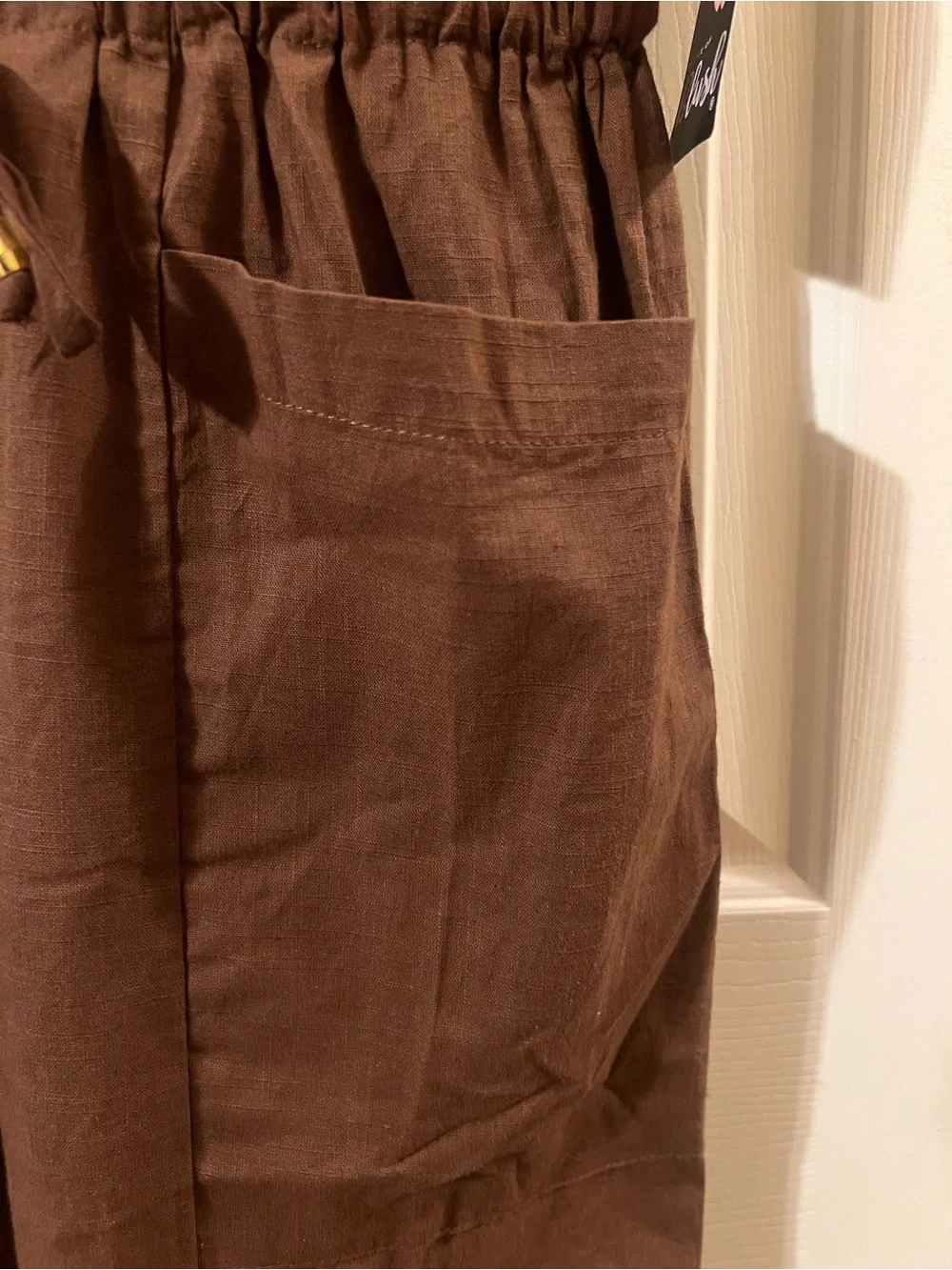 NWT Junior’s Brown Utility Boiler Cotton Button Down Summer Jumpsuit Size XL - Picture 8 of 13